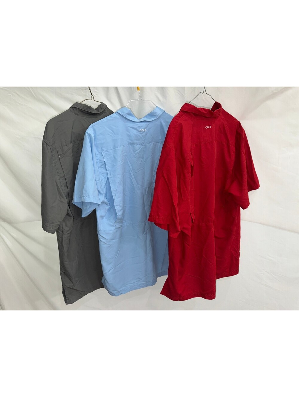 GameGuard Outdoors Men's Short Sleeve Button-Up Shirts, Size Large, 3-Pack